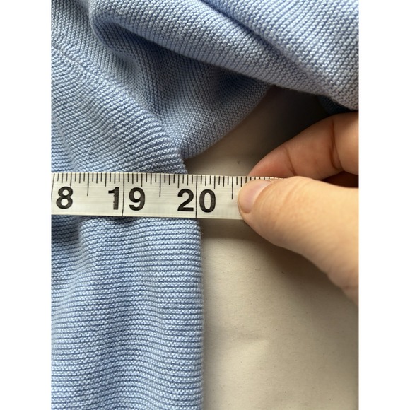 Talbots Cardigan LP Light Blue Knit V Neck Cotton/rayon Preppy academic - Picture 5 of 7